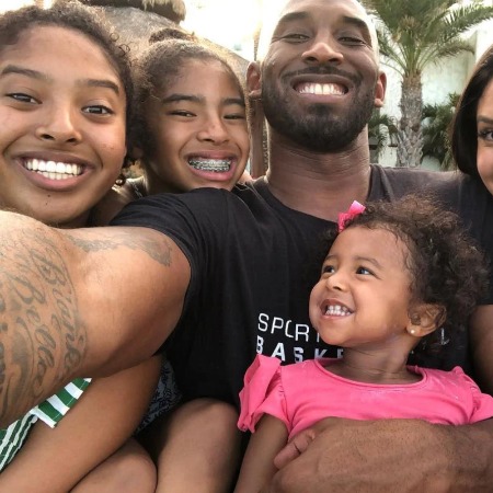 Kobe Bryant with his four daughters.